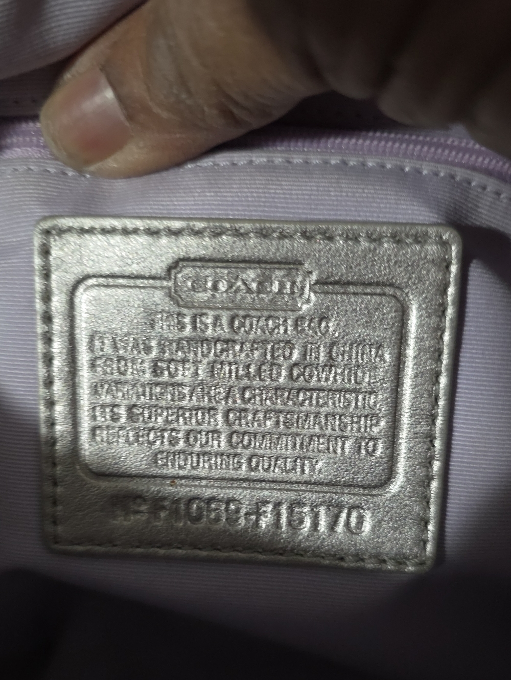 COACH LEGACY SILVER METALLIC EUC - Picture 6 of 11